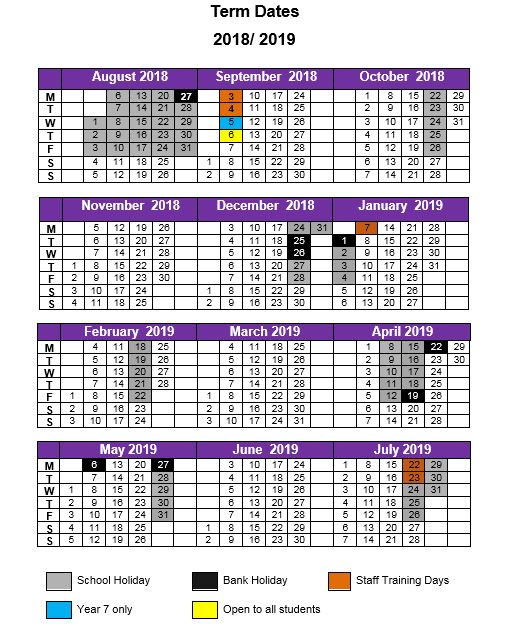 Stanground Academy Term Dates
