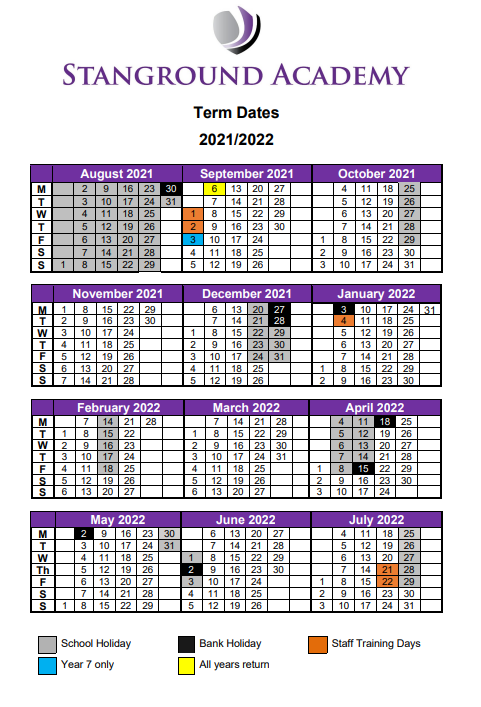 Calendrier Vaccinal 2023 Pdf Stanground Academy - Term Dates